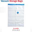 6 Pack Jumbo Vacuum Storage Bags for Comforters, Blankets & Clothes Vacuum Sealed Compression Bags with Hand Pump Space Saver Storage Bags for Bedding, Moving, Travel & Organization