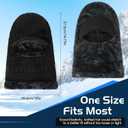 Winter Balaclava Beanie Hat, Knit Thermal Ski Mask for Men Women (Black)