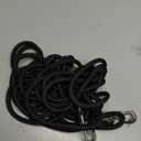 Tie Out Rope Dog Leash, Long Tether 8-10-13-15-20-25-30-35-40-50-65FT Nylon Check Cord for Medium Large Dogs Outdoor Playing Camping Backyard (Black, 3/8" x 25ft)