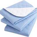 Waterproof Washable Incontinence Bed pad,24"X28" (3 Pack),Reusable Absorbency Underpads Sheet Mattress Protector for Adults, Kids and Pets