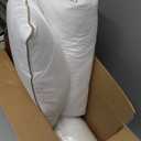 puredown Goose Feathers and Down Pillow with Diamond Quilting with 100% Cotton Cover, Pack of 2, Queen Size (Classic White)