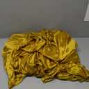Gold Satin Tablecloths Rectangle 8FT, Glitter Spandex Fitted Stretch Table Covers Wrinkle-Free Floor Length Shimmer Table Skirt for Weddings Parties Baby Shower Banquets Vendor Events