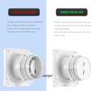 4inch Exhaust Fan, Window Wall Mount Vent Extractor Fan w/Button Switch, Cord for Kitchen Bathroom Workshop Garage (Grilles Panel with Mesh)