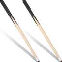 2pcs Mini Pool Cue Sticks 18.89 in Short Pool Cue Set Lightweight Smooth for Teen Practice Game Room Use Easy Transport and Storage, 48.00X2.00X1.00CM