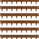Worth Garden 6-Pack 6" H. Corten Steel Landscape Lawn Edging (20Ft Total) - Rust Patina Finish 18-Gauge Bendable Metal Strips - Hammer-in Edging Border - Buckle Connection - Yard Pathway Divider