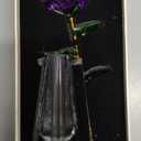 HDCRYSTALGIFTS 10'' Purple Crystal Rose Flower Figurine with Vase,Rose Gifts for Women Mom Wife Grandma,Glass Flower Collectible Ornament Mother's Day Valentines Day Anniversary Birthday Gifts