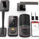 Front Door Lock Set Keyless Entry: Keyless Entry Smart Deadbolt with Handle Set, Hornbill Keypad Electronic Door Lock with Handles, APP/Bluetooth/Auto Lock/Keyfobs/Keys, Oil Rubbed Bronze