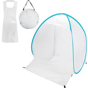 Portable Paint Tent for Spray Painting, Small Airbrush Pop-up Shelter Booth Station Complete with Storage Bag and 3 Disposable Aprons