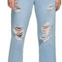DKNY Womens Cuffed Boyfriend Wide Leg Straight Leg Jean (27, Pl Wh W/Ds)