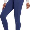 baleaf Women's Petite Fleece Lined Leggings with Pockets, 25" Thermal Winter Warm High Waisted Thick 7/8 Yoga Pants (X-Large)