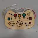 Montessori Toddler Busy Board Sensory Toys for Toddlers Wooden Autism Sensory Toy, Toddler Switch Board with 17 LED Lights for Kids 1-6 Year Olds to Develop Fine Motor Skills.