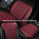 Black Panther Car Seat Cover, Luxury Car Protector, Universal Anti-Slip Driver Seat Cover with Backrest(2 Pieces, Red Wine)