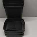 3 Pack Bathroom Small Trash Can with Lid, 2.6 Gallon Slim Garbage Bin with Pop-Up Lid, 10L Plastic Wastebasket for Bedroom, Office, Kitchen, Toilet (Black)