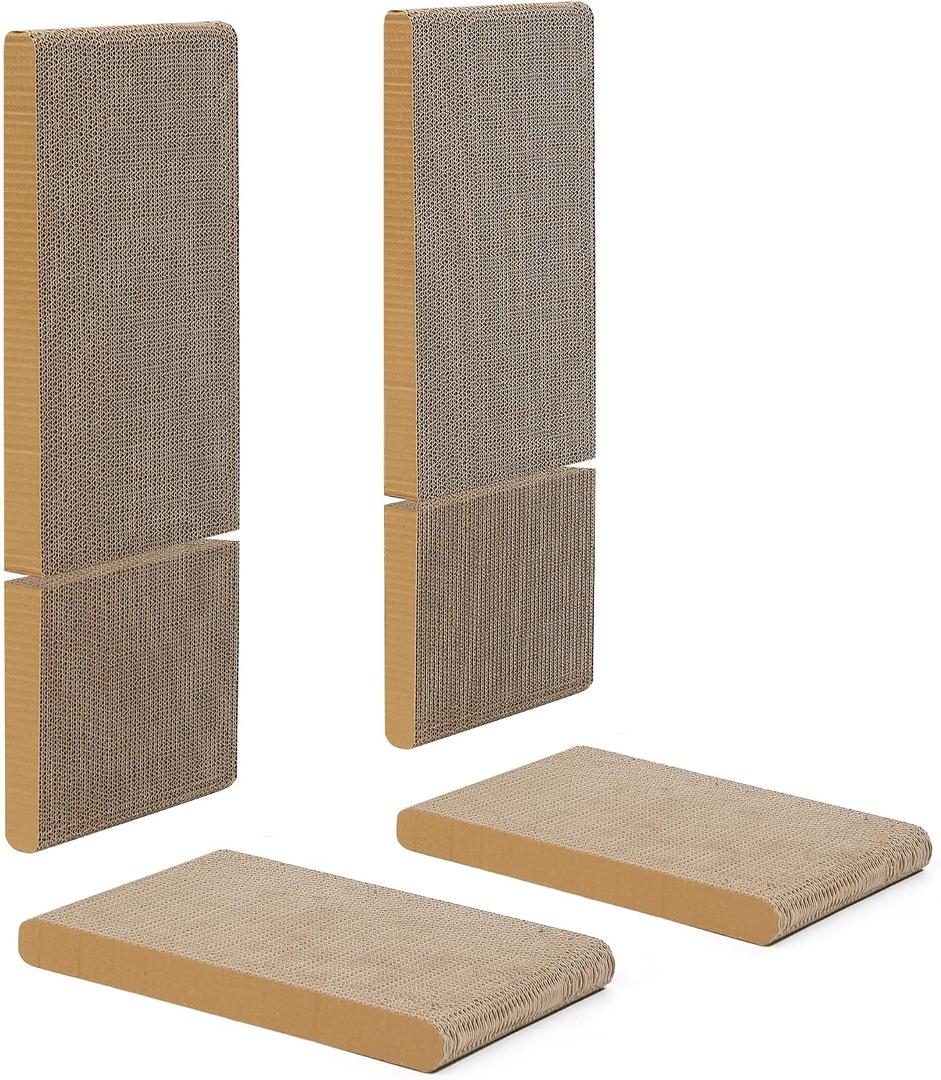 FUKUMARU 2 Packs Replacement Cat Scratcher, Reversible Replacement Refills Cat Scratch Boards for L Shaped Scratching Pad 26.8 Inch ST01