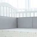 TILLYOU Microfiber Crib Bumper Gray