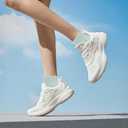 Women's Moisture Wicking Low-Top Ankle Socks, Shock Absorption, Air Bubble, 3 Pairs (6-9)