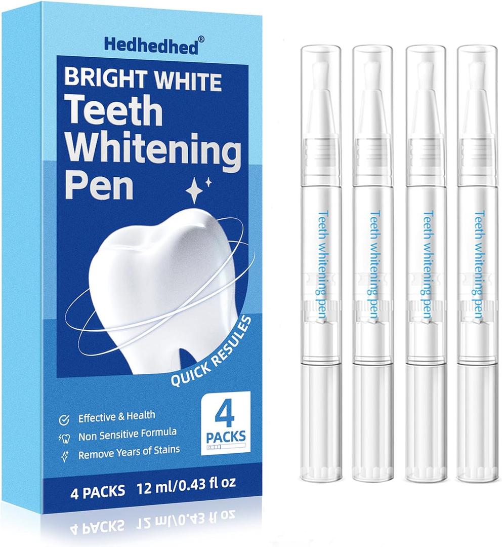KTSAY Teeth Whitening Pen - Professionally Stain Removal Teeth Whitening Gel Formula, No Sensitivity Effective Teeth Whitener, Mint (0.11 Fl Oz (Pack of 4))