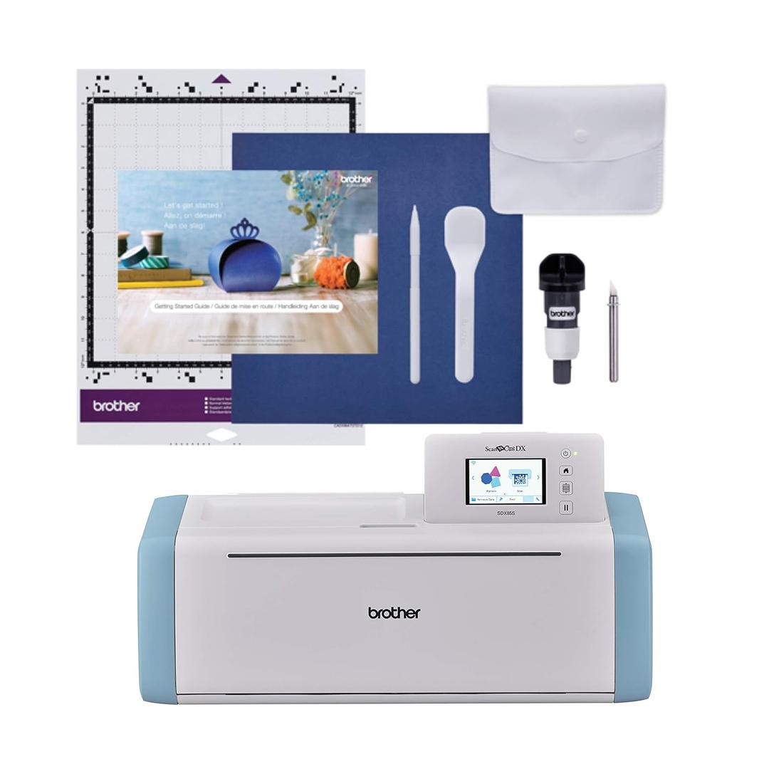 Brother ScanNCut SDX85S Electronic DIY Cutting Machine with Scanner, Make Vinyl Wall Art, Appliques, Homemade Cards and More with 251 Included Patterns