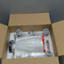 METWET Bathroom Light Fixtures, Matte Black Vanity Lights with Flared White Fabric Shade, 3 Light Wall Sconce, Modern Sconces Wall Lighting for Hallway Bedroom