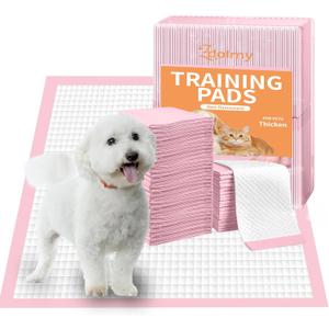 Pet Toilet Training Pads Disposable Puppy Pee Pads for Pets, Ultra Absorbent|Quick Dry|Leak-Proof Pet Potty Pads for Dog, Cat, Rabbits and Guinea Pigs (Pink, 13" x 18"-50 Count)
