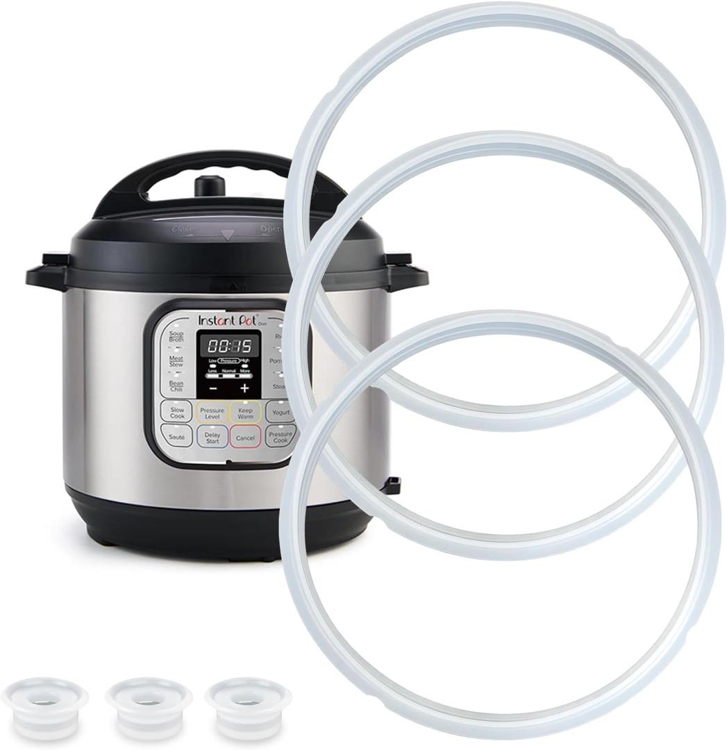 3 Pack Silicone Sealing Rings for Instant Pot 3 Qt, Inner Pot Seal Ring, Replacement Seal Gasket for Instant Pot 3 Qt, Food-Grade Silicone Sealing Rings