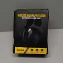 Bluetooth 6.0 Hearing Protection with 120H Working Time, 30dB Safety Earmuffs, Rechargeable Ear Protection Headphones with Mic for Mowing, Workshops, Construction, Snowblowing, Black