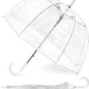RONIARE Clear Bubble Umbrellas for Rain Large Windproof Dome Umbrella for Weddings,Prom, Graduation and Outdoor Events for Men and Women, 47"
