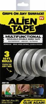 Alien Tape Multifunctional Reusable Double-Sided Tape, 3 pk