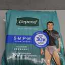 Depend Fresh Protection Adult Diapers, Incontinence Underwear for Men, Disposable, Maximum, Small/Medium, Grey, 19 Count