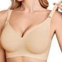 Avidlove Wireless Bras for Women Comfy Seamless Bra No Underwire Bras Full Coverage Bralettes Soft Comfortable Everyday Bra (X-Large, Nude)