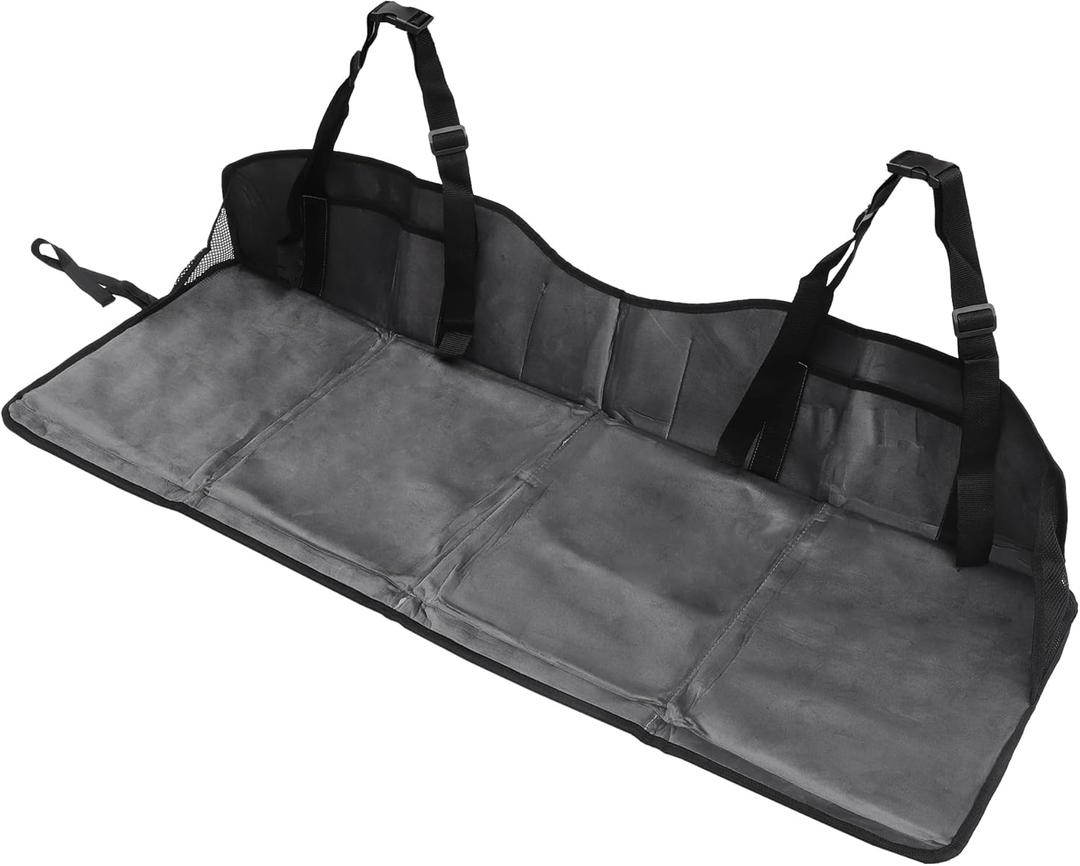 Car Bed Backseat Mat Foldable for Napping Travel Black Gray