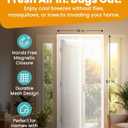 Flux Phenom Magnetic Screen Door Mesh 38x82 Inch Easy Install, Strong Magnet Strength, Self-Sealing Mesh, Pet Tested, Hands-Free Entry, Door Screen Magnetic Closure, Keeps Bugs Out - White