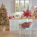 6 Pack Artificial Red Berry Stems 25.2 Inch, Long Christmas Red Berries Faux Red Berry Picks for Christmas Tree, Red Holly Berry Branches for Christmas Floral Arrangements Vase Decorations