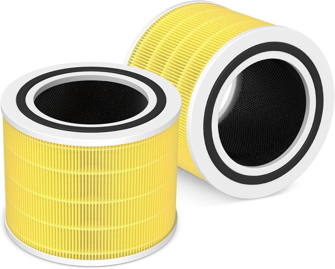 2 Pack Core 200S Replacement Filter, Compatible with LEVOIT Core 200S Core 200S-P Smart WiFi Air Purifier, Compare Part# Core 200S-RF, Core 200S-P, Yellow