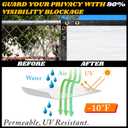 Royal Shade 4' x 10' White Fence Privacy Screen Windscreen Cover Netting Mesh Fabric Cloth - Cable Zip Ties Included (We Make Custom Size)