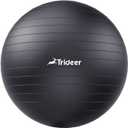 Trideer Yoga Ball Exercise Ball for Working Out, Gym Ball, Birthing Ball for Pregnancy, Swiss Ball for Physical Therapy, Balance, Stability, Fitness, Office Ball Chair, Quick Pump Included (S(15-18ines/38-45cm), Black)