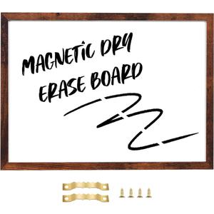 Dry Erase White Board for Wall, Large Magnetic Whiteboard, Hanging Board for Decoration/Planning/Kitchen Grocery List/Drawing, for Office/School/Home17.7"x 23.6"