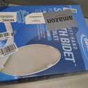 GenieBidet Left Side Bidet Toilet Seat Elongated - Dual Nozzles with T adapter & Bottle - Adjustable Water Pressure & Slow Close Bidet Seat Elongated with No Wiring & Easy Installation