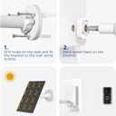 Outdoor Solar Charger for Ring Doorbell Compatible with Plus/Pro/3/3+/4, 4W Weatherproof Solar Panel with Built-in 5200mAh Battery, 13ft Cable & 360 Adjustable Mount for Video Doorbells