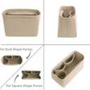 Felt Purse Organizer Insert for Longchamp Le Pliage, Handbag Insert with Multi-Pockets Fits Speedy, Neverfull and More (Small, Beige)