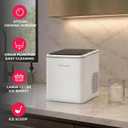 Frigidaire, Countertop Ice Maker, 26 lbs per Day Fast Bullet Ice Making Machine with Touch Display, 9 Pieces in 715 Minutes, Portable Ice Machine for Home Kitchen, Office & RV, Pearl