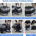 2-in-1 XLarge Pop Up Dog Playpen, Cat Puppy Pet Playpen, Indoor Outdoor Cats Enclosed, Cat Tent Crate Cage Kennel, Portable Playpen for Kitten and Small Animals(No Divider, Unified Space)