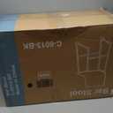 DUMOS 26 Inch Counter Height Bar Stools Set of 2, Modern Faux Leather High Barstools with Back and Metal Leg, Bar Chairs for Kitchen lsland, Elegant Black