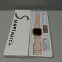 Smart Watch for Women Men Fitness: Smart Watch for iPhone&Android Bluetooth Call with SpO2 Sleep Heart Rate Monitor,IP68,Fitness Tracker with 120+Sport,Reloj Inteligente 30 Day+Battery Life, 2 Bands (Gold-Pink)