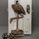 Cape Craftsmen Flamingo Table Lamp with Nightshade | Gold with Blue Shade | 32" Tall | Decorative Light Home Dcor for Coffee Tables and Night Stands