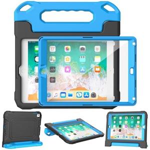 YIHE Kids Case for iPad 9.7 Inch with Screen Protector, Shockproof Handle Convertible Stand Case for iPad 9.7 6th/5th Generation 2018/2017, iPad Air 2/1& iPad Pro 9.7, Black Blue