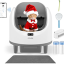 Automatic Litter Box, [Safe Anti-Pinch] CAUSII Large Capacity Self-Cleaning Cat Litter Box for Multiple Cats, App Control, Quiet & Odor-Free,for 3.5-24.2LB, with 30PCS Garbage Bags,Litter Mat, missing parts