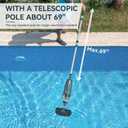 Cordless Handheld Pool Vacuum for Above Ground Pool,22 Gal/Min Suction, 60 Min Runtime, Dual-Phase Cleaning System, Obsidian