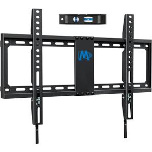 Mounting Dream TV Mount Fixed for Most 42-84 Inch Flat Screen TVs, TV Wall Mount Bracket up to VESA 600 x 400mm and 132 lbs - Fits 16"/18"/24" Studs - Low Profile and Space Saving MD2163-K