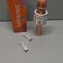 BONAOK Wireless Bluetooth Karaoke Microphone,3in1 Portable Handheld Karaoke Mic Speaker Machine Home Party Birthday for All Smartphones PC(Q37 Rose Gold)